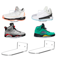 Étagères murales flottantes modernes en acrylique transparent pour présentation de chaussures - Écologiques et durables