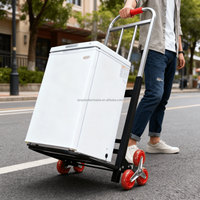 Chariot à main pliable robuste avec roues pour monter les escaliers, chariot pliable portable pour le déménagement, les voyages, les courses et l'utilisation au bureau