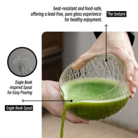 Ensemble de cérémonie du matcha japonais personnalisé, ensemble de matcha traditionnel en verre, accessoires RTS, fouet, support, 2 bols à matcha en verre