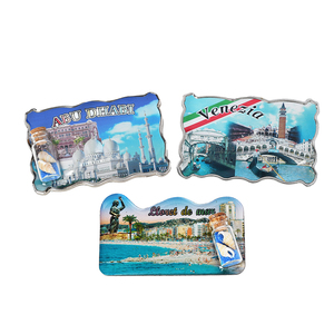 OEM/ODM Nouveau design d'artisanat Italie Venezia Tourist Travel City Venice Souvenir Drift Bottle Aimant de réfrigérateur à double étage en feuille d'étain - Product Image 1