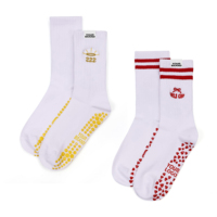 Chaussettes antidérapantes en coton de qualité supérieure avec logo personnalisé, chaussettes de pilates pour femmes, chaussettes de yoga fitness