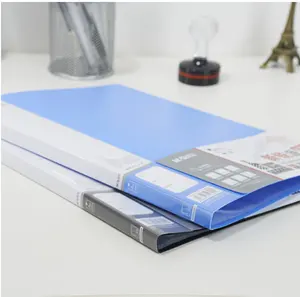 M&G A4 Display Book 0.75mm PP 30pockets Creative Office Supplies Blue Office Document File Folder