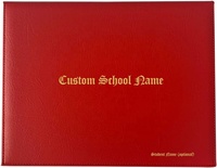 Porte-certificat individuel style livre 11x8,5 pouces avec logo personnalisé, couverture de diplôme en tissu moiré blanc avec doublure intérieure en tissu