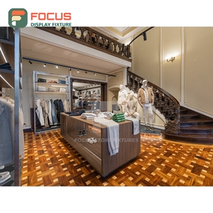 Contemporary Retail Shop Mixed Material Glass Showcase Odm Supplier Apparel Store - Product Image 1