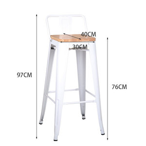 <span class=keywords><strong>Tabourets</strong></span> de <span class=keywords><strong>bar</strong></span> en métal modernes et industriels pour la restauration en plein air, vente en gros, <span class=keywords><strong>avec</strong></span> coussin en bois massif - Product Image 5