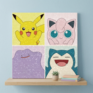 Kit de Peinture Diamant Pokémon, Plastique, Motif Sourire Joyeux, 25x25cm, DIY Coréen, Broderie Point de Croix 5D à Couverture Totale, Artisanat, Jouet pour Enfants, Loisir, Vente en Gros - Product Image 2