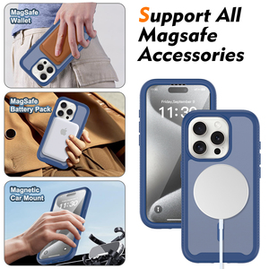 <span class=keywords><strong>Coque</strong></span> de téléphone magnétique à protection 360° pour <span class=keywords><strong>iPhone</strong></span> 15 <span class=keywords><strong>Pro</strong></span> Max, <span class=keywords><strong>coque</strong></span> en TPU+PC transparente, protection d'écran intégrée, <span class=keywords><strong>coque</strong></span> pour <span class=keywords><strong>iPhone</strong></span> - Product Image 6