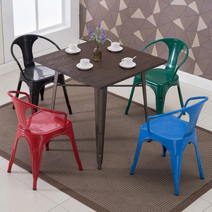 เก้าอี้บาร์เก้าอี้สำหรับห้องครัววินเทจซ้อนกันได้เฟอร์นิเจอร์อุตสาหกรรม - Product Image 4