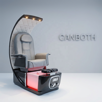 Fauteuil de massage des pieds Canboth CB-P815 style lune avec fonction lavage des pieds, massage des ongles, bain à remous, lampe LED, siège réglable, en fibre de verre