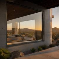 Fenêtre fixe du sol au plafond, cadre en alliage d'aluminium, double vitrage trempé, panoramique, insonorisée, pour villa de luxe, hôtel