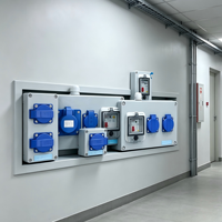 Boîtier de distribution industriel portable, alimentation électrique, interrupteur de maintenance, étanche IP67, 220V 16A, utilisation intérieure, disjoncteur 63A