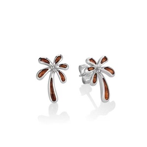 Pendientes de Gancho de Plata de Ley 925 con Incrustaciones de <span class=keywords><strong>Madera</strong></span> de Koa, Diseño de Vida Marina, Estilo Tropical Hawaiano - Product Image 6