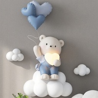 Dessin animé ours tenture murale fond décoration murale en relief en trois dimensions décoration murale chambre lit suspendu photo