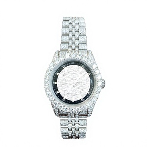 นาฬิกา RUDRA JEWELS หรูหรา สายสแตนเลส สตีล ระบบอัตโนมัติ ดีไซน์สปอร์ต สง่างาม ประดับด้วยโมอิสซาไนต์ - Product Image 1