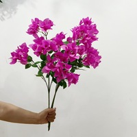 Bunga Plum Buatan 4 Cabang, Bougainvillea, Cocok untuk Dekorasi Mal dan Rumah, Rangkaian Bunga Pernikahan