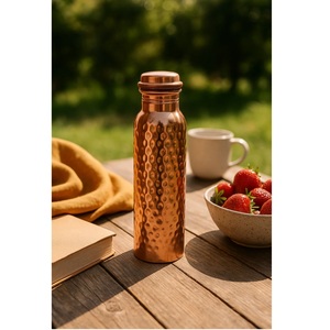 Premium Quality 950ml <b>Copper</b> <b>Bottle</b> with Secure Screw-On Cap Leak Proof & Portable for Daily Use Travel Unisex - Product Image 1