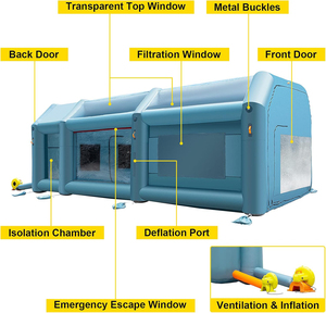 Custom Giant <b>Inflatable</b> Automotive Paint Booth <b>Inflatable</b> Paint Booth <b>Car</b> Paint Tent - Product Image 4