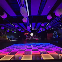 Panneaux de sol de danse 3D intérieur/extérieur 50x50cm avec éclairage LED laser blanc chaud et projecteurs IP65 pour hôtels – Effets spectaculaires