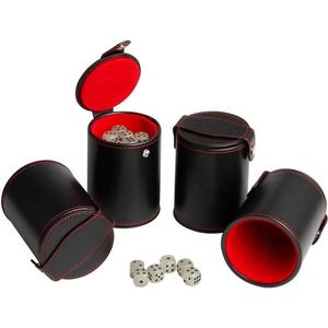 Vasos de Dados Personalizados al por Mayor de Cuero PU con Logotipo Grabado para Juegos de Mesa - Product Image 1