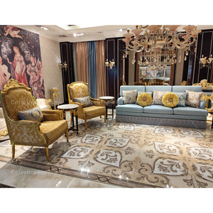 Elegante divano in tessuto francese italiano comodo divano morbido classico divano divani da soggiorno - Product Image 4