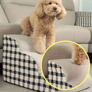 Escalier pour animaux de compagnie en éponge hautement élastique à 3 marches, rampe antidérapante pour chien et échelle à pente douce pour canapé et meubles de lit surélevés - Product Image 4