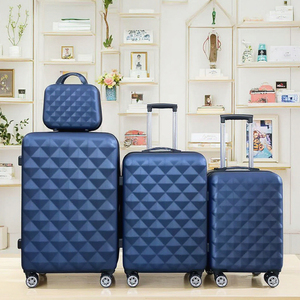 4 piezas de lujo estilo moderno Super capacidad ABS + PC Trolley <span class=keywords><strong>Mac</strong></span> Case dibujos animados cochecito equipaje bolsa para viajes de negocios al por mayor - Product Image 1