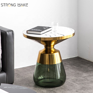 Nordic Luxury Modern Salontafel Couchtisch Marble Top End Coffes Table Set divano Side Round Glass Coffee Table per soggiorno - Product Image 2