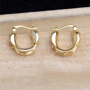 S925 Silver Oval Smooth Earrings for Women <b>Cute</b> DIY Pearl 7-9 <b>Accessory</b> Holder Simple Semi-Finished Product 1867 - Product Image 2
