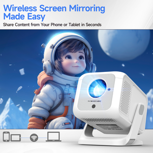Proyector Inteligente Android 14 con Altavoces Integrados Estéreo 1080P para HY310X 420 ANSI, Corrección Trapezoidal Automática, WiFi, BT5.2, Proyector Portátil - Product Image 5