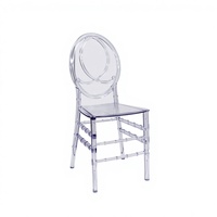 Chaises Chivari en résine plastique transparente pour événements, fêtes, chaises de luxe pour mariage, chaise royale blanche Tifany pour mariage