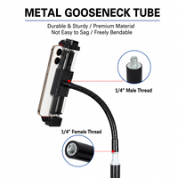 Support de bureau flexible en métal de 1/4 po avec col de cygne, personnalisable OEM, pour support de téléphone, lampe de streaming en direct et microphone