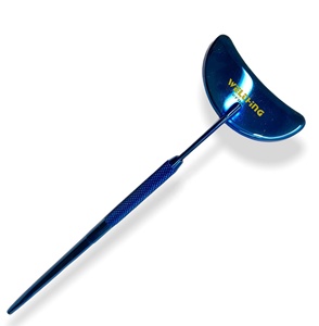 ขนตาสีฟ้าขยายดวงจันทร์รูปร่างกระจกที่มีด้ามจับสี - Product Image 1