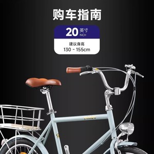 Bicicleta Urbana Philips de 20 Pulgadas con Cuadro de Acero, Estilo Clásico, Bicicleta de Paseo para Mujer - Product Image 1