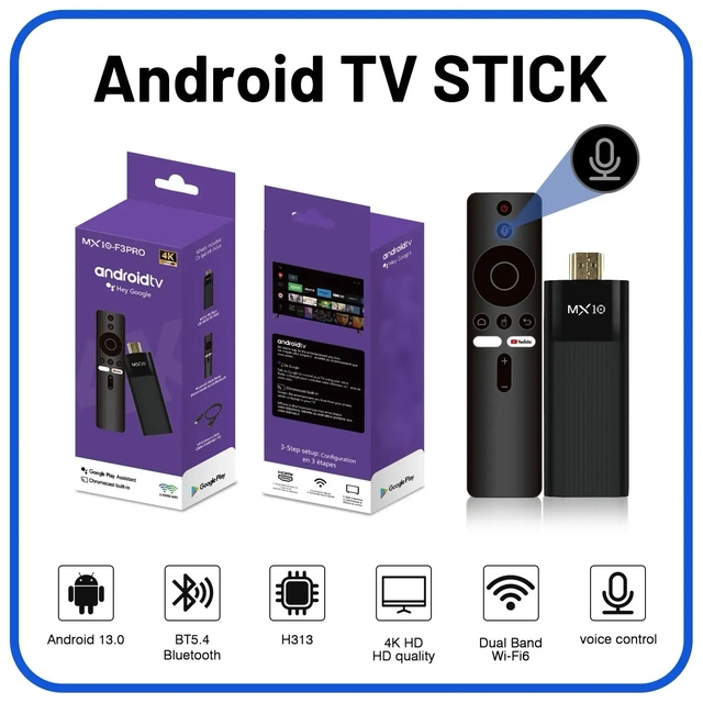 Wholesale Smart TV Stick Universal Remote Replacement Android TV STICK Stick MX10 F3 PRO Remote Control Stick