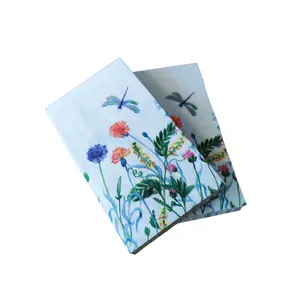 Printing Custom High Quality Flower Design Restaurant 40x40cm Paper Napkins