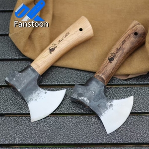 Thép carbon cao làm bằng tay Thợ Săn ngoài trời cắm trại rìu cắt với tay cầm bằng gỗ đa chức năng Phiêu Lưu tự vệ rìu nhỏ - Product Image 2