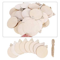 BOGE Joyeux Noël Boules Rondes en Bois Étiquettes Décorations de Noël Ornements Artisanaux DIY Noël Nouvel An Navidad Décoration