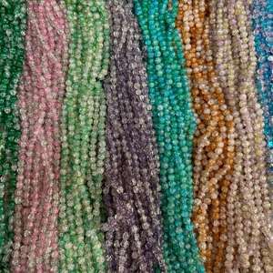 <b>Crystal</b> <b>Glass</b> <b>Beads</b> Loose 8mm Round Colored <b>Lampwork</b> Jewelry Making DIY - Product Image 3