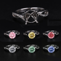 Bagues semi-montées vintage personnalisées en or massif 9K 10K 14K 18K, monture vierge sans pierres principales pour bijoux DIY