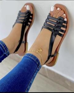 Sandalias de playa tejidas de moda para mujer 2024, nuevas, de talla grande, con suela plana, zapatos casuales ligeros con amortiguación para comercio transfronterizo - Product Image 6