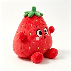 Peluche de fresa personalizado, Lindo peluche de fresa, Peluche de fruta, Peluche de fresa roja, Personaje de fresa - Product Image 5