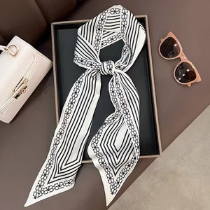 Pañuelos Largos de Poliéster Transpirables y Elegantes para Mujer, Diademas de Lujo con Estampado de Personajes, Lazos de Verano - Product Image 5