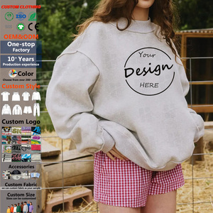 <span class=keywords><strong>Felpa</strong></span> da <span class=keywords><strong>Donna</strong></span> Reversibile Oversize a Collo Alto in Cotone Felpato 330 g/m² con Toppa Ricamata <span class=keywords><strong>Personalizzata</strong></span> Vendita all'Ingrosso - Product Image 1