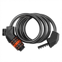 Nuevo Candado de Cable de Acero para Motocicleta con Contraseña de Cinco Dígitos, 1.2m, Seguro Antirrobo