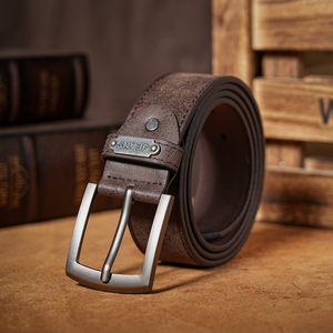 Cintura Vintage in PU Marrone con Fibbia Metallica Retrò per Uomo e <span class=keywords><strong>Donna</strong></span>, Stile Casual Adatto per Uso Quotidiano e Lavoro in Tutte le Stagioni - Product Image 4