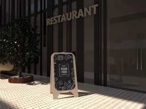 DIY Sandwich Board A-Frame <b>Signs</b> <b>Personalized</b> Plywood <b>Wooden</b> a Frame Chalkboard Outdoor A-frame Advertising Sign, - Product Image 4