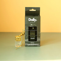 Flacon de parfum pour voiture en verre durable personnalisé avec bouchon à vis, boîte d'emballage avec logo personnalisé