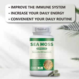 Rainwood Supply OEM Sea Moss <strong>Capsules</strong> Complex Shilajit Lions Mane Sea Moss <strong>Capsules</strong> with Private Labels - Product Image 3