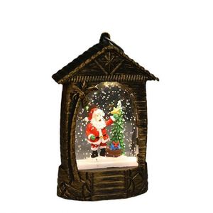 Adorno Navideño de Paja con Agua, Pequeño, con Luz LED, Funciona con Pilas, Ilumina con Luz Cálida, para Mesa - Product Image 6