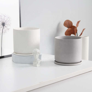 Pot de fleurs en céramique épaisse, écologique, durable et de grande valeur, design moderne et simple, droit, pour <span class=keywords><strong>la</strong></span> maison, le jardin et le salon - Product Image 2